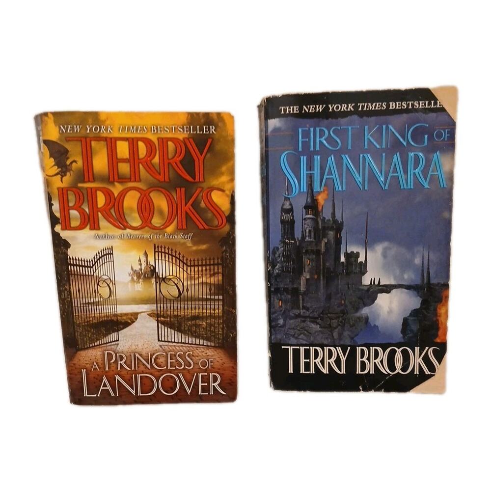 2 Terry Brooks A Princess of Landover & First‎ King of Shannara Paperback (Two)